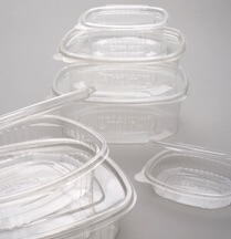 Contenitori in plastica in polietilene tereftalato ovali
